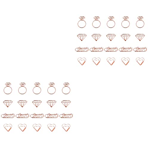 jojofuny 2 Sätze Papierclips Cartoon Form Design Lesezeichen Ring Diamant Herz Liebe Für Büro Und Schule Bunte Büroklammern Zur Auflockerung Von Notizen Und Dokumenten 20 Stück * 2 von jojofuny