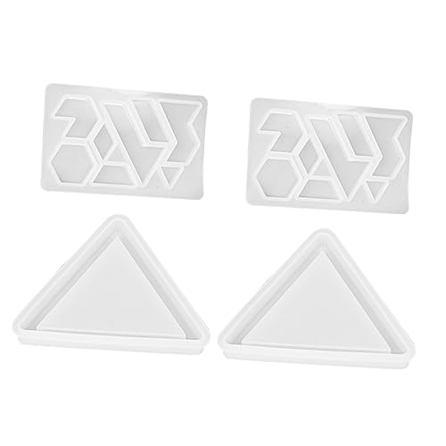 jojofuny 2 Sätze Puzzle Silikonformen Teiliges Gießform für Diy Epoxidharz Puzzles für Kreative Bastelprojekte mit Glitzer und Trockenblumen von jojofuny