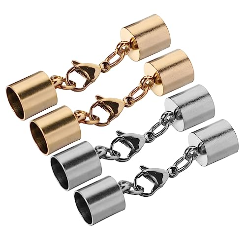 jojofuny 2 Sätze Schnalle Aus Lederband Schmuck Verschluss Quetschhülsen Für Halskette Schließe Schmuckschnalle Diy Schmuckverschluss Diy -schmuckzubehör Rostfreier Stahl 4 Stück * 2 jojofuny 2 Sätze Schnalle Aus Lederband Schmuck Verschluss Quetschhülsen Für Halskette Schließe Schmuckschnalle Diy Schmuckverschluss Diy -schmuckzubehör Rostfreier Stahl 4 Stück * 2 von jojofuny