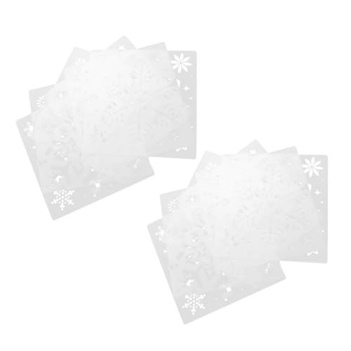 jojofuny 2 Sätze Schneeflocke Malvorlage Geformt Schnee Basteln Dekoration Malerei Schneeflocken Ausschnitte Winterschablonen Wiederverwendbar Malvorlagen Schablonen Zum Malen Pp Weiß von jojofuny