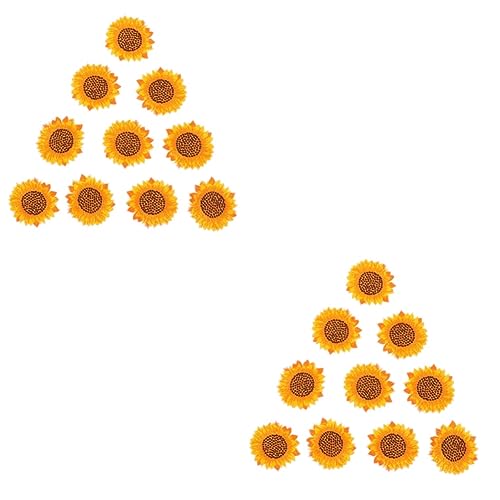 jojofuny 2 Sätze Sonnenblumen Stickerei Patches Teiliges Blumenmuster Für Kleidung Einfach Anzubringen Für Diy Projekte Und Dekoration Nähliebhaber Und 10 Stück * 2 von jojofuny