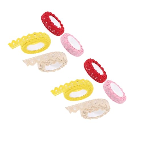 jojofuny 2 Sätze Spitzenband Baumwolle Dekoratives Hohles Diy Bastelbande Für Scrapbooking Geschenkpakkungen Und Hochzeitsdekorationen 4 Stücke * 2 von jojofuny