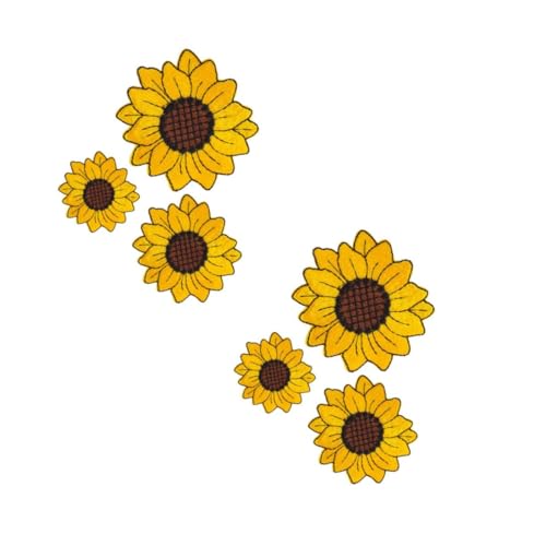 jojofuny 2 Sätze Stickaufkleber Nähen Kleidung Aufnäher Aus Baumwolle Stickereiflecken Dekorationen Stoffaufkleber Bügelei Aufnäher Mit Blumenstickerei Diy Nähpatch Stickgarn 3 Stück * 2 von jojofuny
