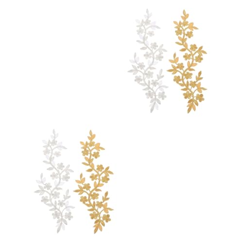 jojofuny 2 Sätze Stickerei Aufnäher Für Kleidung Goldene Und Silberne Ranken Patches Zum Aufbügeln Oder Diy Mode Und Dekoration 2 Stück * 2 von jojofuny