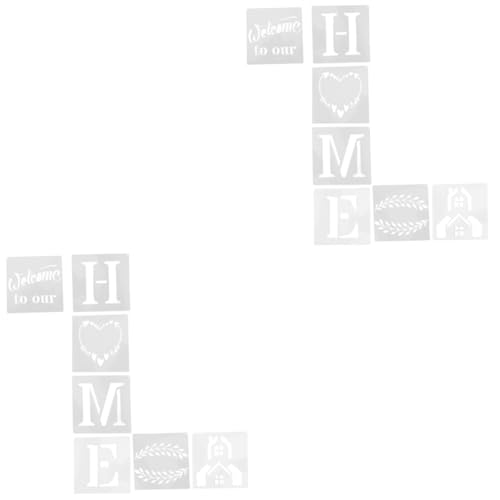 jojofuny 2 Sätze Teiliges Diy Bastelset Mit Wiederverwendbaren Schablonen Für Home Letter Malerei Kreative Pet Vorlagen Für Wände Und Stoffe Langlebig 7 Stücke * 2 von jojofuny