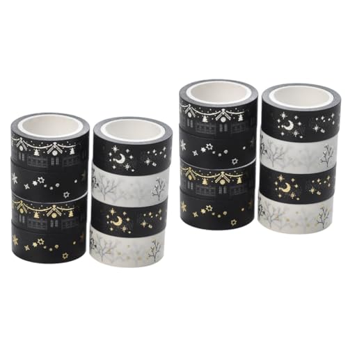 jojofuny 2 Sätze Teiliges Diy Scrapbook Tape Kreative Dekorative Klebebänder Für Tagebuch Verpackung Und Scrapbooking Bunte Designs Für Bastelprojekte 8 Stück * 2 von jojofuny