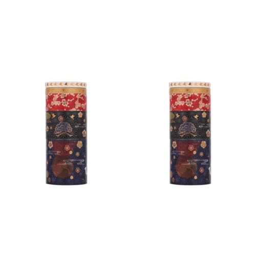 jojofuny 2 Sätze Teiliges Diy Washi Tape Mit Design Dekorative Klebebänder Für Scrapbooking Planer Und Kreative Bastelprojekte Hochwertigem Washi Material Einfach Zu Schneiden 5 Stücke * 2 von jojofuny