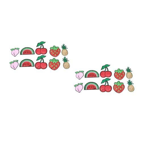 jojofuny 2 Sätze Teiliges Glänzendes Patch Fruchtige Applikationen Für Kleidung Hüte Taschen Und Diy Dekorationen Selbstklebend Zum Reparieren Und Verschönern Von Textilien 10 Stück * 2 von jojofuny