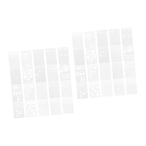 jojofuny 2 Sätze Teiliges Schablonen Für Diy Malerei Wiederverwendbare Journal Schablonen Hochwertigem Pet Für Scrapbooking Grußkarten Und Kreative Projekte 20 Stück * 2 von jojofuny