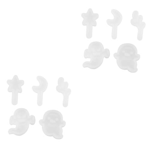 jojofuny 2 Sätze Teiliges Silikonform Für Diy Kristallstern Epoxidharz Halloween Motive Langlebige Silikonformen Für Bastelprojekte Zu Hause Geschäft 5 Stück * 2 von jojofuny