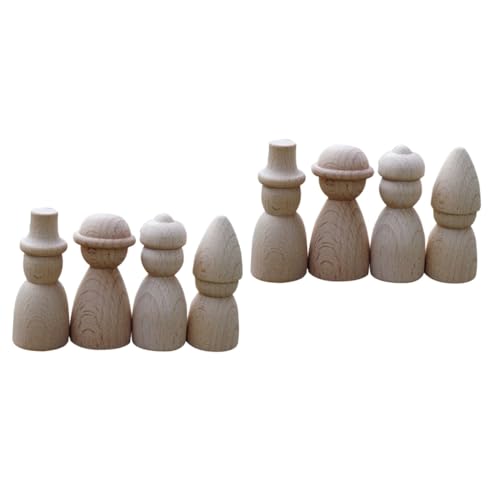 jojofuny 2 Sätze Teiliges Unbemalte Holz Puppendolls Diy Basteln Für Holzfiguren Für Spielzimmer Dekoration Robust Und Langlebig Für Gestaltungen 4 Stück * 2 jojofuny 2 Sätze Teiliges Unbemalte Holz Puppendolls Diy Basteln Für Holzfiguren Für Spielzimmer Dekoration Robust Und Langlebig Für Gestaltungen 4 Stück * 2 von jojofuny