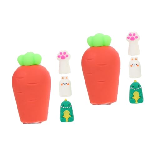 jojofuny 2 Sätze Tierförmiger Bleistiftanspitzer Teilig Niedliches Design Für Schule Und Zuhause Leicht Und Tragbar Sicheres Material Perfektes Schreibwaren Accessoire 4 Stück * 2 von jojofuny