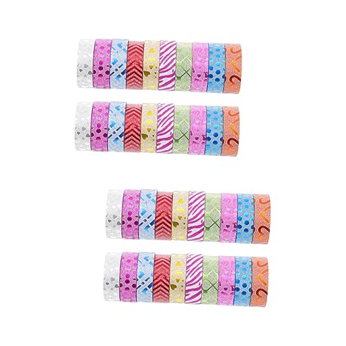 jojofuny 2 Sätze Washi Tape Glitzernde Klebebänder Für Diy Bastelprojekte Scrapbooking Und Kreative Dekorationen Dekorative Klebebänder Für Handarbeiten Und 20 Stück * 2 von jojofuny