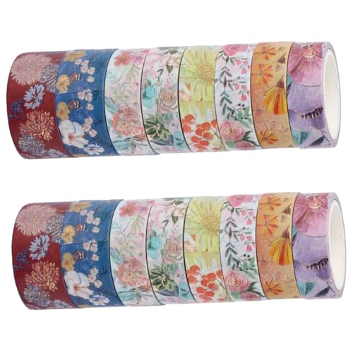 jojofuny 2 Sätze Washi Tape Mit Blumenmuster Und Goldfolienakzenten Dekoratives Klebeband Für Diy Projekte Scrapbooking Und Journaling 8 Rollen * 2 jojofuny 2 Sätze Washi Tape Mit Blumenmuster Und Goldfolienakzenten Dekoratives Klebeband Für Diy Projekte Scrapbooking Und Journaling 8 Rollen * 2 von jojofuny