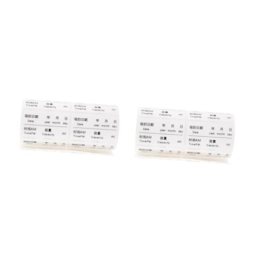 jojofuny 2 Sätze Wasserdichte Aufkleber Für Muttermilchflaschen Removable Labels Für Datumskennzeichnung Pvc Etiketten Zur Aufbewahrung Von 100 Stück * 2 von jojofuny