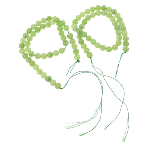 jojofuny 2 Saiten Natürliche Grüne Achatperlen Rund Poliert Stränge Lose Schmuckperlen für DIY Armband Halskette Basteln Kleine Edelstein Abstandsperlen für Individuellen Schmuck von jojofuny