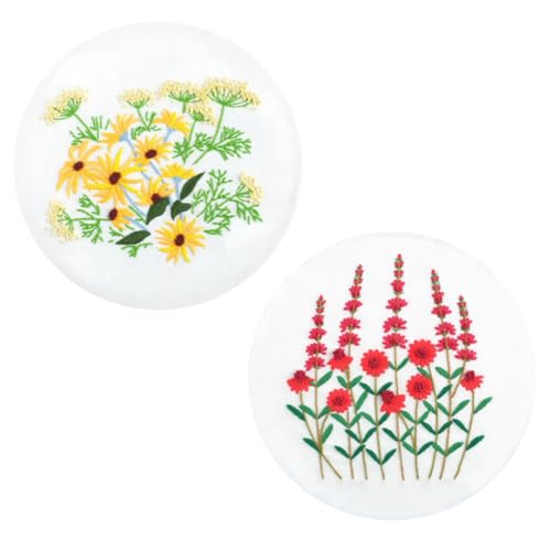 jojofuny 2 Satz Blumenstickerei Set für Anfänger Teiliges Diy Bastelset mit Nadeln und Faden für Handarbeiten für Kunstliebhaber jojofuny 2 Satz Blumenstickerei Set für Anfänger Teiliges Diy Bastelset mit Nadeln und Faden für Handarbeiten für Kunstliebhaber von jojofuny