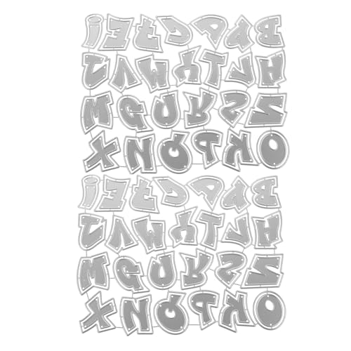 jojofuny 2 Stanzformen für Großbuchstaben: Metallschablone mit 26 Buchstaben zur Kartengestaltung – Prägewerkzeug für Scrapbooking – Weihnachten, Halloween, Neujahr, Hochzeit, DIY-Basteln von jojofuny