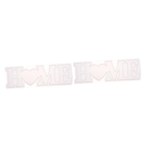 jojofuny 2 Stck. Silikonform für Englische Wörter Diy Ornamenten Mould für Handwerk und Epoxidharz Projekte Waschbar Langlebig Haftend von jojofuny