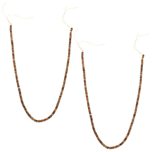 jojofuny 2 Stränge Steinperlen: Diy-schmuckzubehör zum Basteln von Armbändern Und Halsketten – Abstandsperlen für Partys Und Festivals – Elegante Bildsteinanhänger von jojofuny