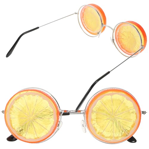jojofuny 2 StüCk Lustige Partybrille Zitronenform: Strand Sonnenbrillen für Sommer Orange Zitrone Party - Brillen für Strandparty Accessoire, Hochzeit Fotorequisite von jojofuny