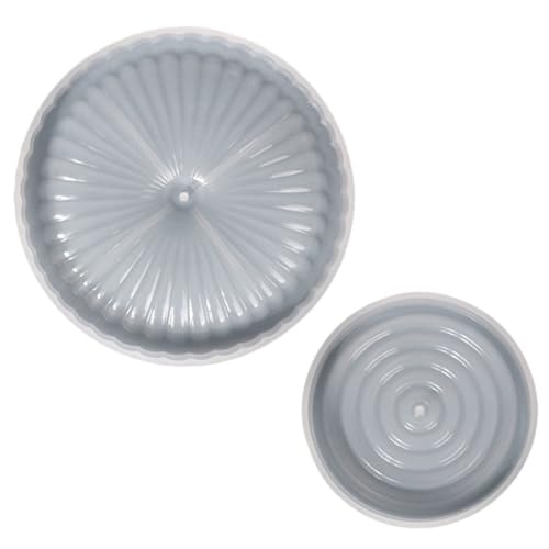 jojofuny 2 Stück Aromatherapieplatte Geformt Epoxidform Für Diy Silikonform-gießform Wiederverwendbare Form Formen Für Epoxidharz Handwerkliche Silikonform Schalenform Kieselgel Weiß von jojofuny