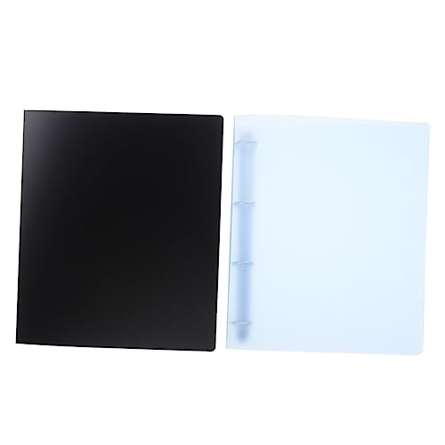 jojofuny 2 Stück Blinder Ordner aus Kunststoff Transparent und Schwarz für Lose Leicht und Tragbar für Büro und Schule Design jojofuny 2 Stück Blinder Ordner aus Kunststoff Transparent und Schwarz für Lose Leicht und Tragbar für Büro und Schule Design von jojofuny