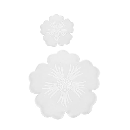 jojofuny 2 Stück Blumenförmige Silikonform mit Untersetzer und Obsttablett UV und Epoxidharz Kompatibel Glatte Oberfläche Leicht zu Entformen für DIY Resin Kunsthandwerk von jojofuny