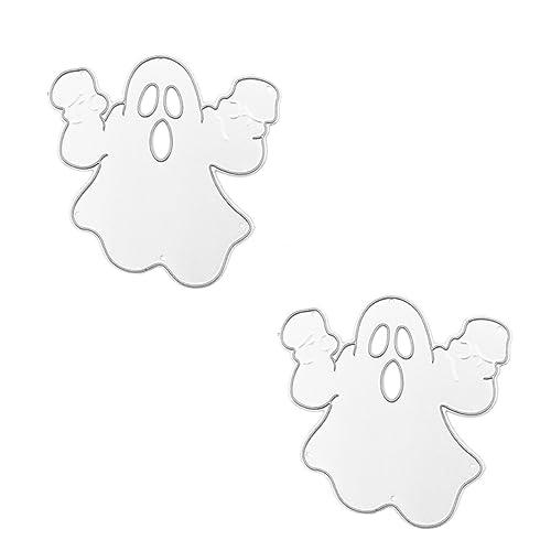 jojofuny 2 Stück Carbonstahl Stanzschablonen für Diy Bastelarbeiten Prägewerkzeug für Halloween Dekoration Präzises Schneiden von Schablonen für Karten Scrapbooking und Mehr von jojofuny