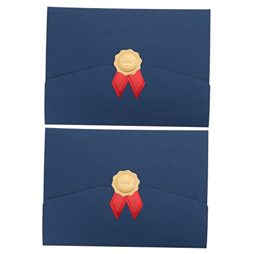 jojofuny 2 Stück Diplom-Cover Creme Goldfolienaufkleber und Siegel Diplomordner dokumentenmappe mappen briefumschläge Inhaber des Papierpreises Dokumentenhalter aus Papier Papierstau Blue jojofuny 2 Stück Diplom-Cover Creme Goldfolienaufkleber und Siegel Diplomordner dokumentenmappe mappen briefumschläge Inhaber des Papierpreises Dokumentenhalter aus Papier Papierstau Blue von jojofuny