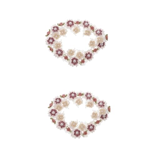 jojofuny 2 Stück Diy Stickerei Spitze Zubehör für Hochzeiten Elegantes Dekorationsband Hochwertigem Stoff für Projekte und Festliche Anlässe jojofuny 2 Stück Diy Stickerei Spitze Zubehör für Hochzeiten Elegantes Dekorationsband Hochwertigem Stoff für Projekte und Festliche Anlässe von jojofuny