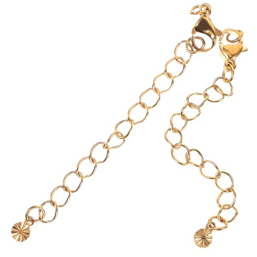 jojofuny 2 Stück Edelstahl Verlängerungskettchen für Armbänder und Halsketten Polierte Schmuckverlängerungsketten für DIY Schmuckherstellung Einfache Montage Goldfarbene jojofuny 2 Stück Edelstahl Verlängerungskettchen für Armbänder und Halsketten Polierte Schmuckverlängerungsketten für DIY Schmuckherstellung Einfache Montage Goldfarbene von jojofuny