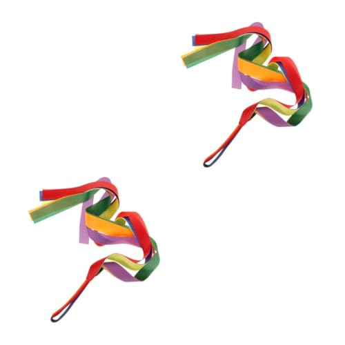 jojofuny 2 Stück Fitness-Gymnastik-Bänder Gymnastikausrüstung Party tanzende Luftschlangen für Regenbogen dekoration Gymnastik-Streamer künstlerisches Tanzzubehör Schleifenspielzeug Stoff jojofuny 2 Stück Fitness-Gymnastik-Bänder Gymnastikausrüstung Party tanzende Luftschlangen für Regenbogen dekoration Gymnastik-Streamer künstlerisches Tanzzubehör Schleifenspielzeug Stoff von jojofuny