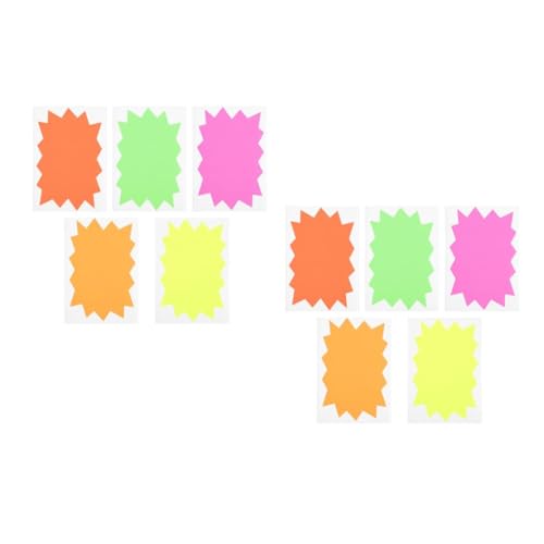 jojofuny 2 Stück Fluoreszierende Etiketten Diy Dekorative Aufkleber im Mixed Style Selbstklebend für Schule Büro und Zuhause Starke Haftung Leuchtende Farben von jojofuny