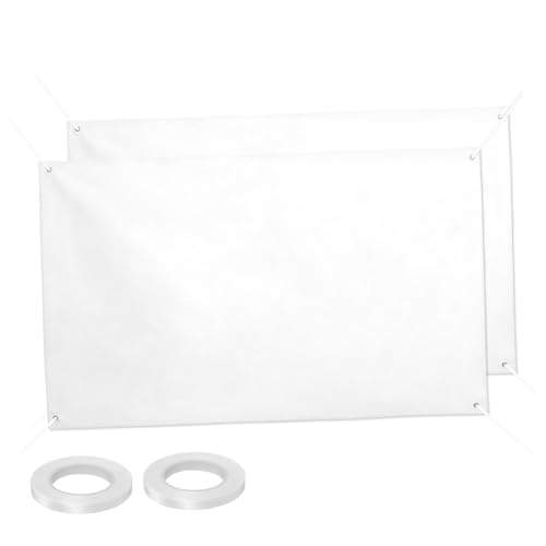 jojofuny 2 Stück Große Leere Polyester Banner mit Aufhängeschnur Strapazierfähige DIY Leinwand zum Bemalen Vielseitig als Türbanner oder Partydekoration für Kreative Gestaltung von jojofuny