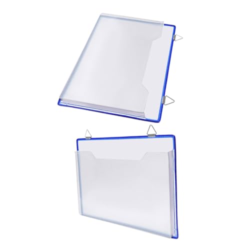 jojofuny 2 Stück Hängende Dokumententasche Hängende Wandtasche Wandordner Wandaktenhalter Aus Kunststoff Aktenhalter Zur Wandmontage Ordnerhalter Für Die Wand Handlungenhalter Blue Plastik von jojofuny