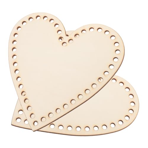 jojofuny 2 Stück Holz Korbboden Herzform Unbehandelt für Häkelkorb DIY Tasche Bausatz Handwerksbedarf Khaki jojofuny 2 Stück Holz Korbboden Herzform Unbehandelt für Häkelkorb DIY Tasche Bausatz Handwerksbedarf Khaki von jojofuny