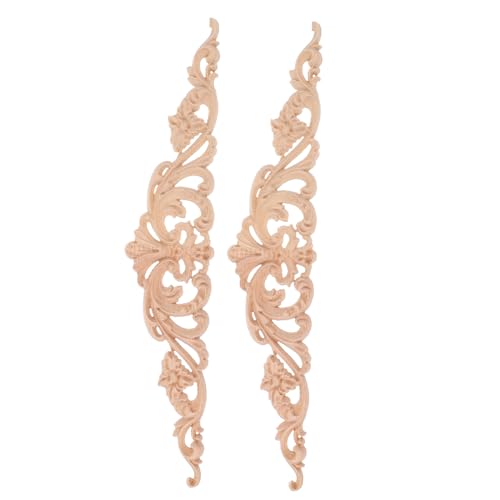 jojofuny 2 Stück Holzgeschnitzte Möbelapplikation Unbemalt Elegante Holzornamente für Schrank Türdekoration DIY Holzdeko für Wohnmöbel und Wände jojofuny 2 Stück Holzgeschnitzte Möbelapplikation Unbemalt Elegante Holzornamente für Schrank Türdekoration DIY Holzdeko für Wohnmöbel und Wände von jojofuny