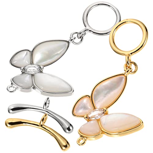 jojofuny 2 Stück Kettenverlängerungen mit Schmetterlingsverschluss Wiederverwendbare Kettenverlängerungen für Armbänder Multifunktionale Schmuckverbindungen von jojofuny