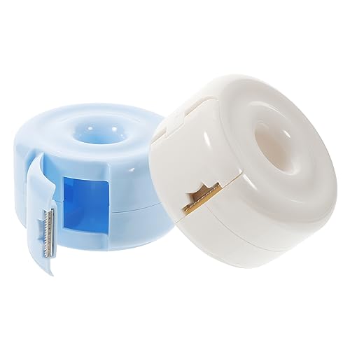 jojofuny 2 Stück Klebeband Abroller und Tragbar Praktischer Tape Halter für Büro und Zuhause für und Bastelarbeiten Blau und Beige von jojofuny
