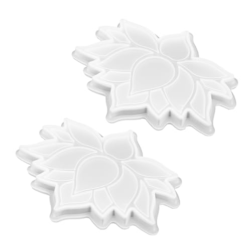 jojofuny 2 Stück Lotus Untersetzer Silikonform DIY Gießform für Kristall Epoxidharz Kreative Tassenmatte Vielseitig Einsetzbares Werkzeug für Heimprojekte und Bastelarbeiten von jojofuny
