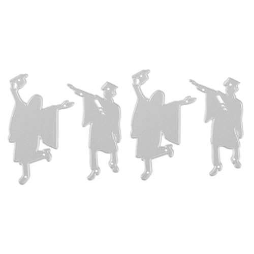 jojofuny 2 Stück Messerform für die Abschlusssaison Schneiden Abschlussstanze Paper Art Society Schneidemesserform Absolventen formen Stanzform Prägewerkzeug zur Papierherstellung Silver von jojofuny