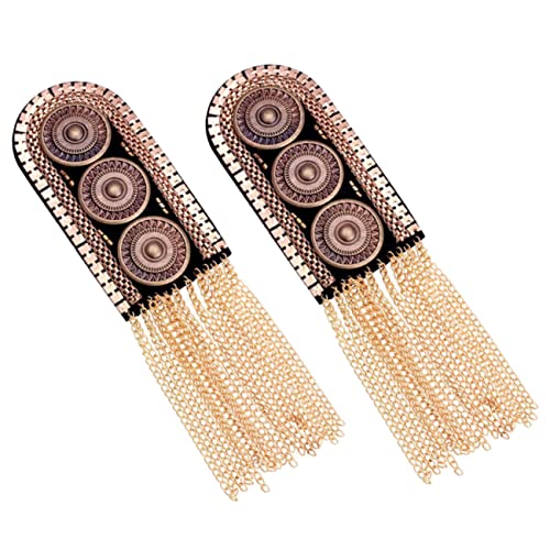 jojofuny 2 Stück Metall -Trankwuder Quaste Elektros Kostümuniform Schulterpolster Fransen Epaulette Kostüm einheitliches Zubehör Schulterklappen-Abzeichen Legierung Golden jojofuny 2 Stück Metall -Trankwuder Quaste Elektros Kostümuniform Schulterpolster Fransen Epaulette Kostüm einheitliches Zubehör Schulterklappen-Abzeichen Legierung Golden von jojofuny