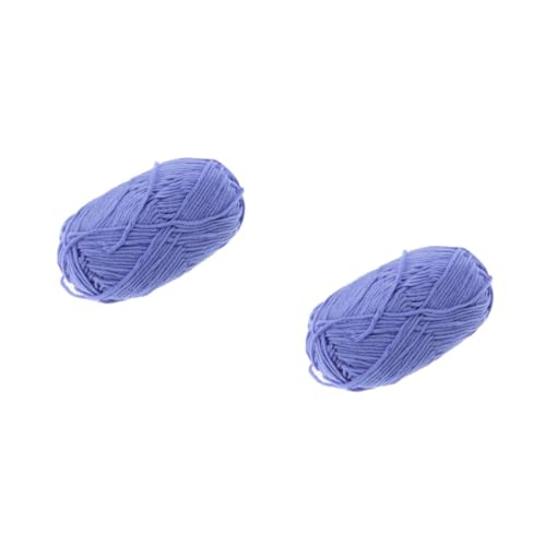 jojofuny 2 Stück Milch-baumwoll-garn Hutgarn Doppelstrickwolle Häkelgarn Blau Sperriges Garn Stricken Klobig Baumwollgarn Baumwolle Garn Sperrig Häkeln Milchgarn Pullover-webmaterial von jojofuny
