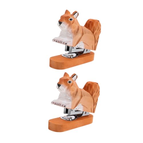 jojofuny 2 Stück Mini Holz Tacker Squirrel Design Kompakter Handlicher Heftgerät für Kleine Papierstapel Kreativer Wiederverwendbarer Bürobedarf für Schule und Schreibtisch jojofuny 2 Stück Mini Holz Tacker Squirrel Design Kompakter Handlicher Heftgerät für Kleine Papierstapel Kreativer Wiederverwendbarer Bürobedarf für Schule und Schreibtisch von jojofuny