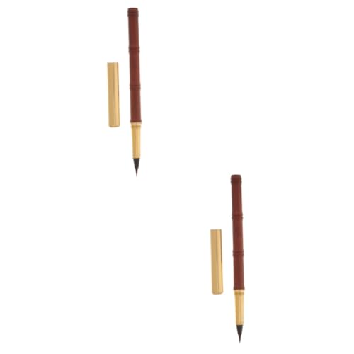 jojofuny 2 Stück Pinselstifte mit komfortablem Griff Spitze Kalligraphie Tinte Schreiben Brief Pinselstifte für zu Hause Pinselstift für Kunstmalerei Füllfederhalter Holz jojofuny 2 Stück Pinselstifte mit komfortablem Griff Spitze Kalligraphie Tinte Schreiben Brief Pinselstifte für zu Hause Pinselstift für Kunstmalerei Füllfederhalter Holz von jojofuny