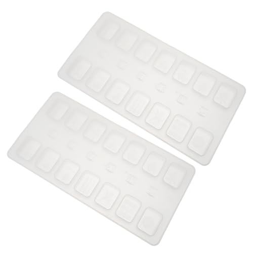 jojofuny 2 Stück Silikon Mahjong Form Diy Kristall Epoxidharz Mould für Handgemachte Kunstwerke Wiederverwendbar und Einfach zu Reinigen Umweltfreundliches Material von jojofuny