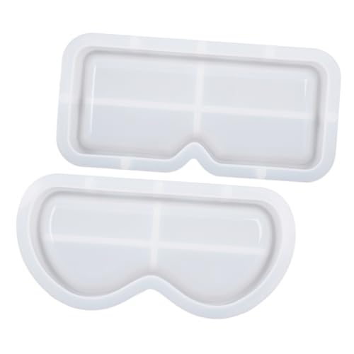 jojofuny 2 Stück Silikonform Teiliges für DIY Epoxidharz Brillenablage Tray Form Langlebig Kreativ für Zuhause und Party Gebrauch von jojofuny