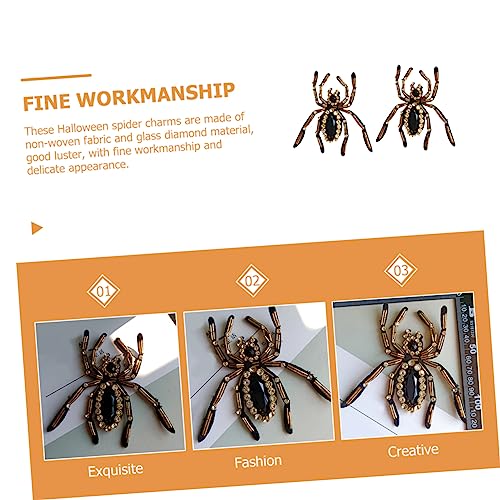 jojofuny 2 Stück Spinnen Aufnäher zum Aufbügeln Halloween Stoffapplikationen mit Funkelnden Details Diy Kleidung Dekoration für Jacken Schuhe Taschen Gothic und Halloween jojofuny 2 Stück Spinnen Aufnäher zum Aufbügeln Halloween Stoffapplikationen mit Funkelnden Details Diy Kleidung Dekoration für Jacken Schuhe Taschen Gothic und Halloween von jojofuny