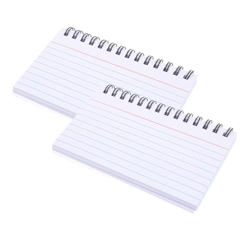 jojofuny 2 Stück Spiral Notizblock Liniert Notizbuch Karteikarten für Lernen und Büro Revisionskarten mit Ringen Weiße Praktische Schreibunterlage für Lehrer jojofuny 2 Stück Spiral Notizblock Liniert Notizbuch Karteikarten für Lernen und Büro Revisionskarten mit Ringen Weiße Praktische Schreibunterlage für Lehrer von jojofuny